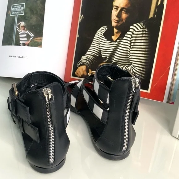 GIUSEPPE ZANOTTI WHITE& BLACK SANDALS - Picture 3 of 8